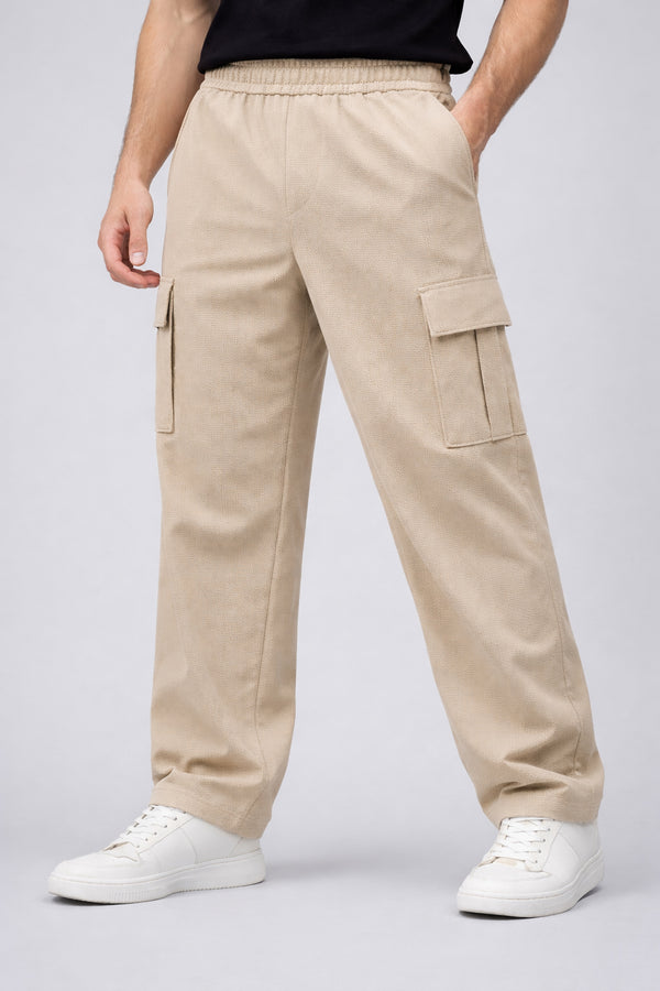 Six Pocket Cargo Trouser - Beige