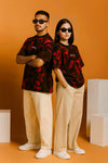 Unisex Tie and Dye Oversized T-Shirt - Red