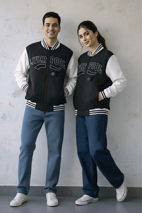 Premium Varsity Jacket - Black