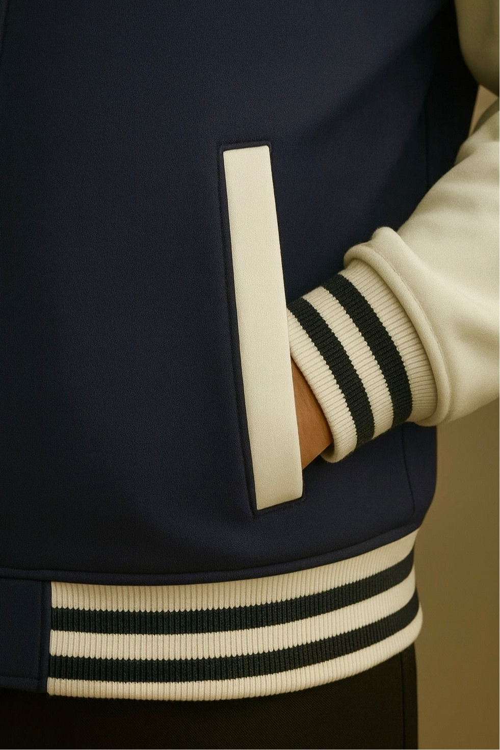 Premium Varsity Jacket - Navy Blue