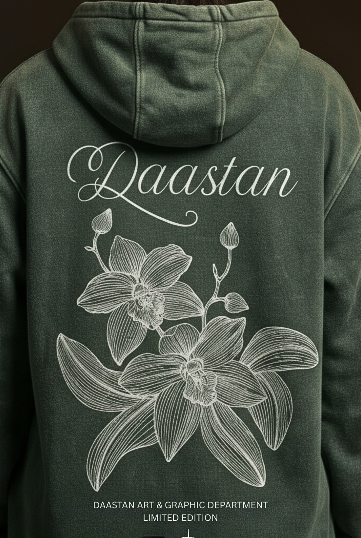 Premium Acid Wash Hoodie – Olive