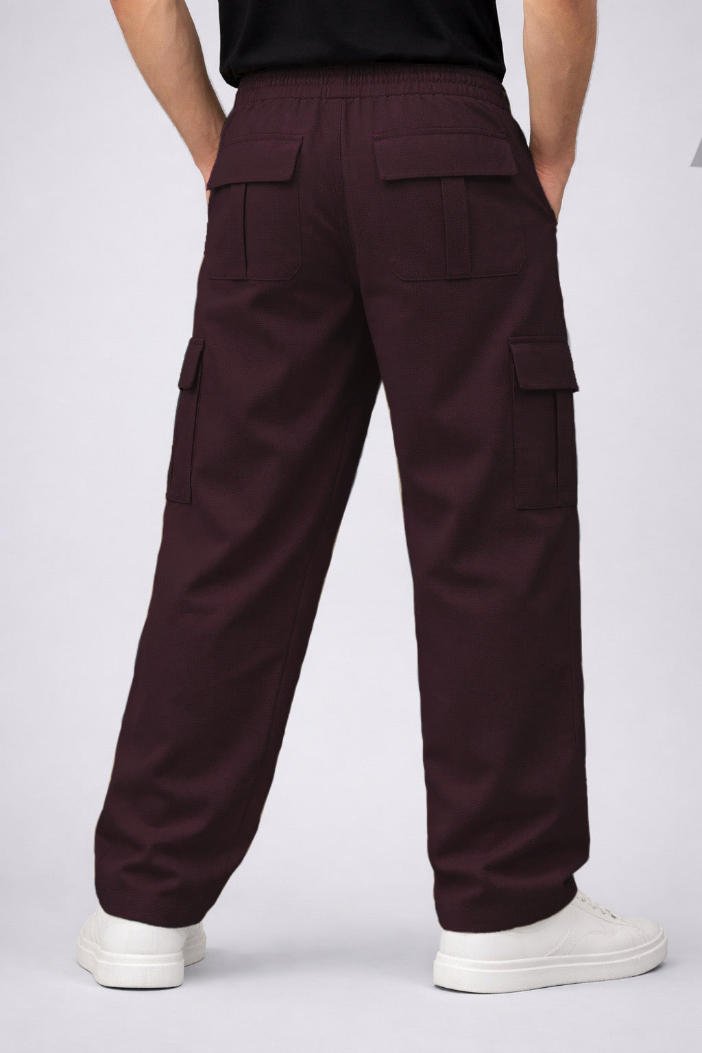 Six Pocket Cargo Trouser - Burgundy