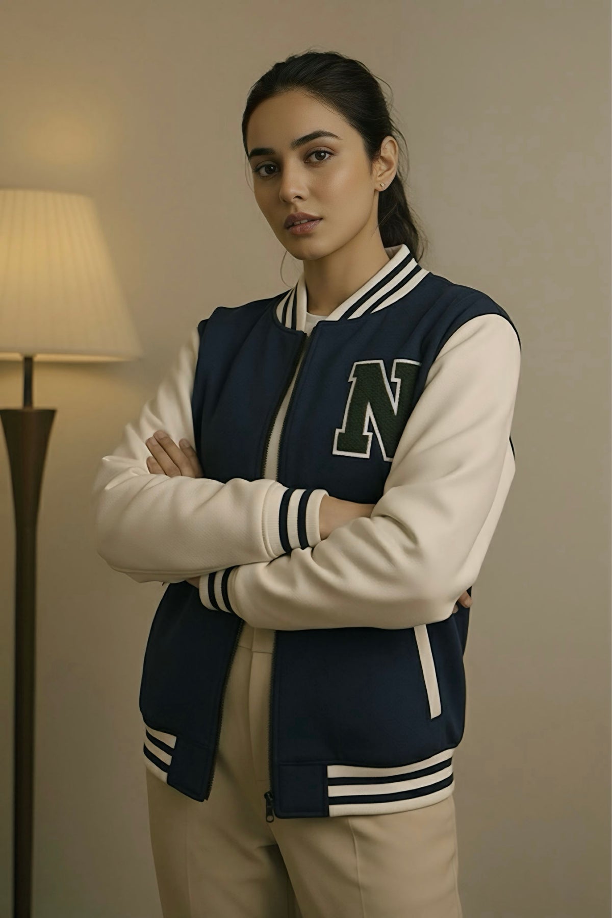 Premium Varsity Jacket - Navy Blue