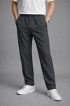 Imported Textured Straight Fit Trousers – Charcoal