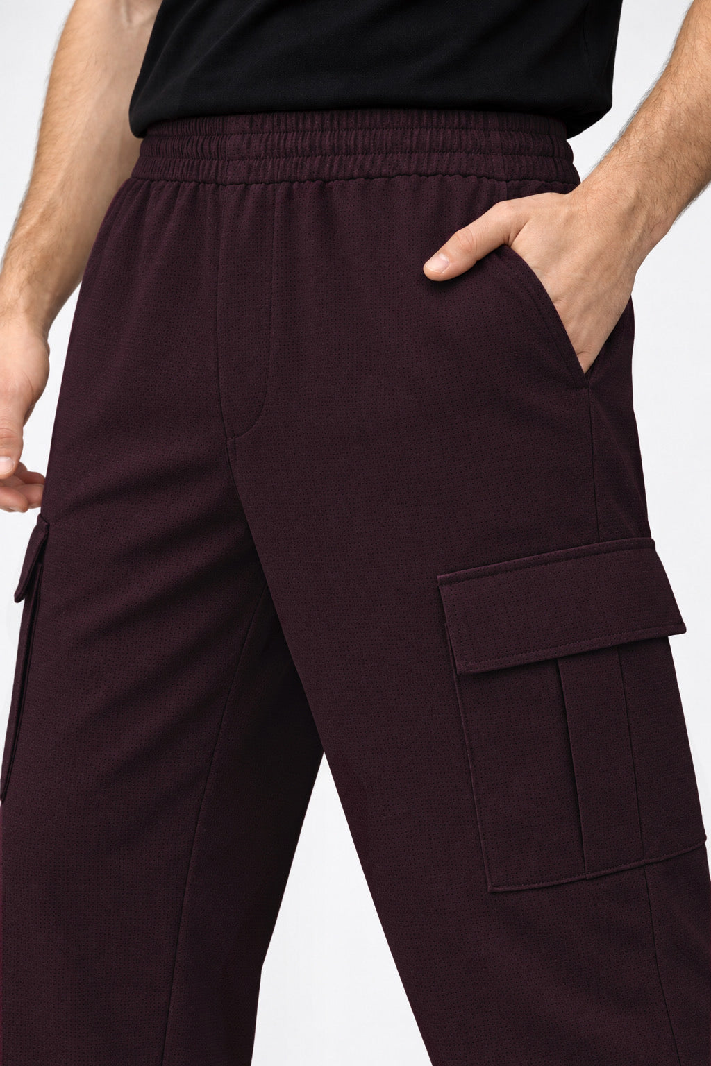 Six Pocket Cargo Trouser - Burgundy