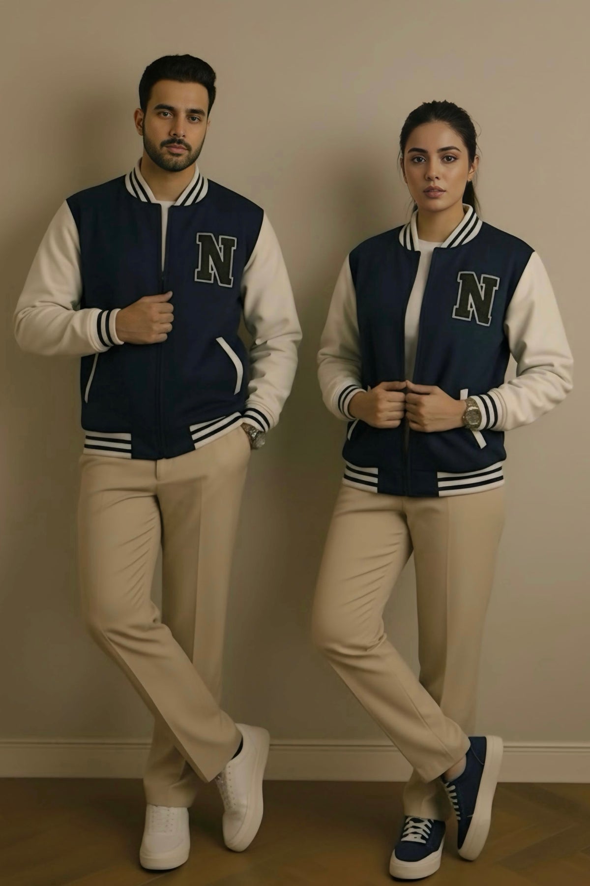Premium Varsity Jacket - Navy Blue