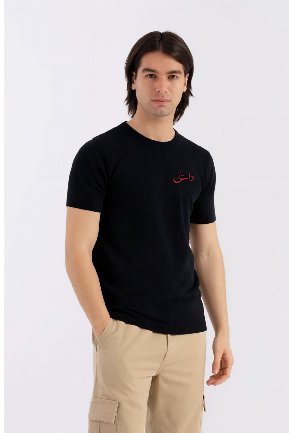 Daastan Mandala Back  Regular Fit T-Shirt - Black