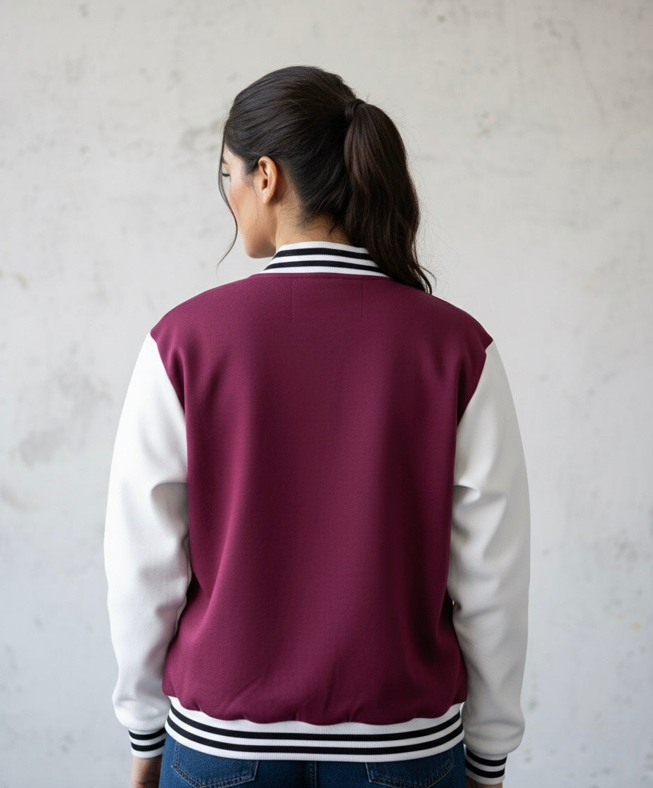 Premium Varsity Jacket - Maroon