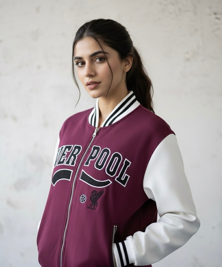 Premium Varsity Jacket - Maroon